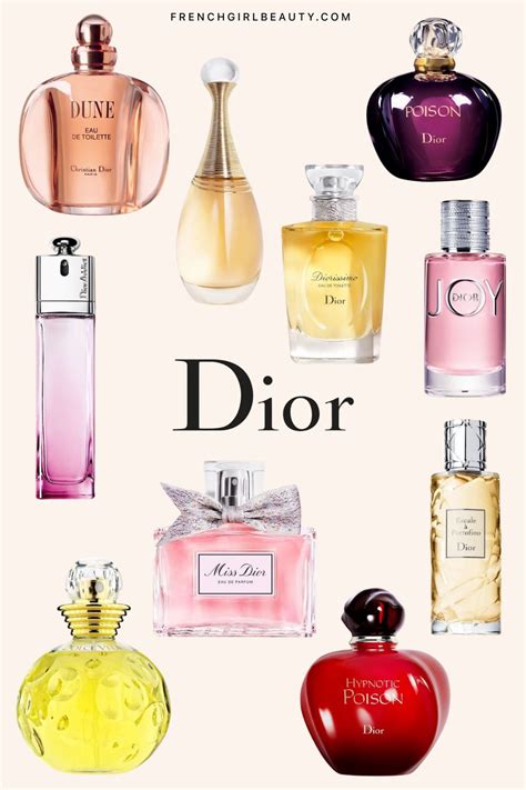 different dior perfumes|dior perfume models names.